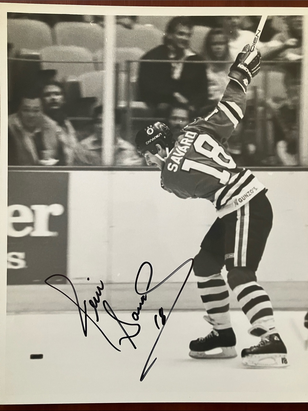 Chicago Blackhawks Denis Savard Autographed 8x10” Photo